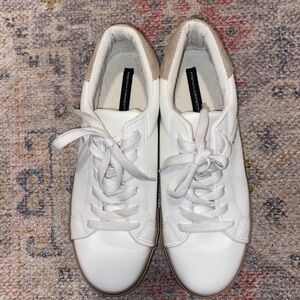 French Connection White Leather Sneakers for Women